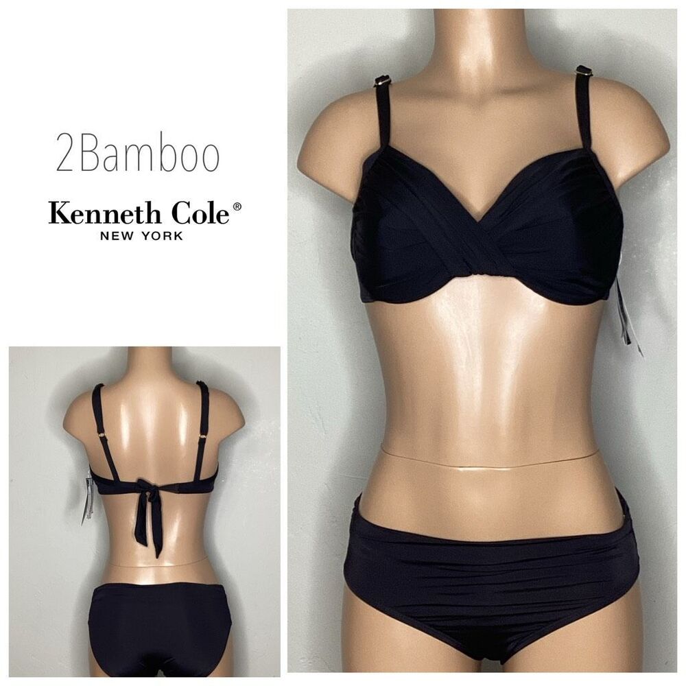 New. Kenneth Cole black bikini. 34/36 D-medium. Retails $120